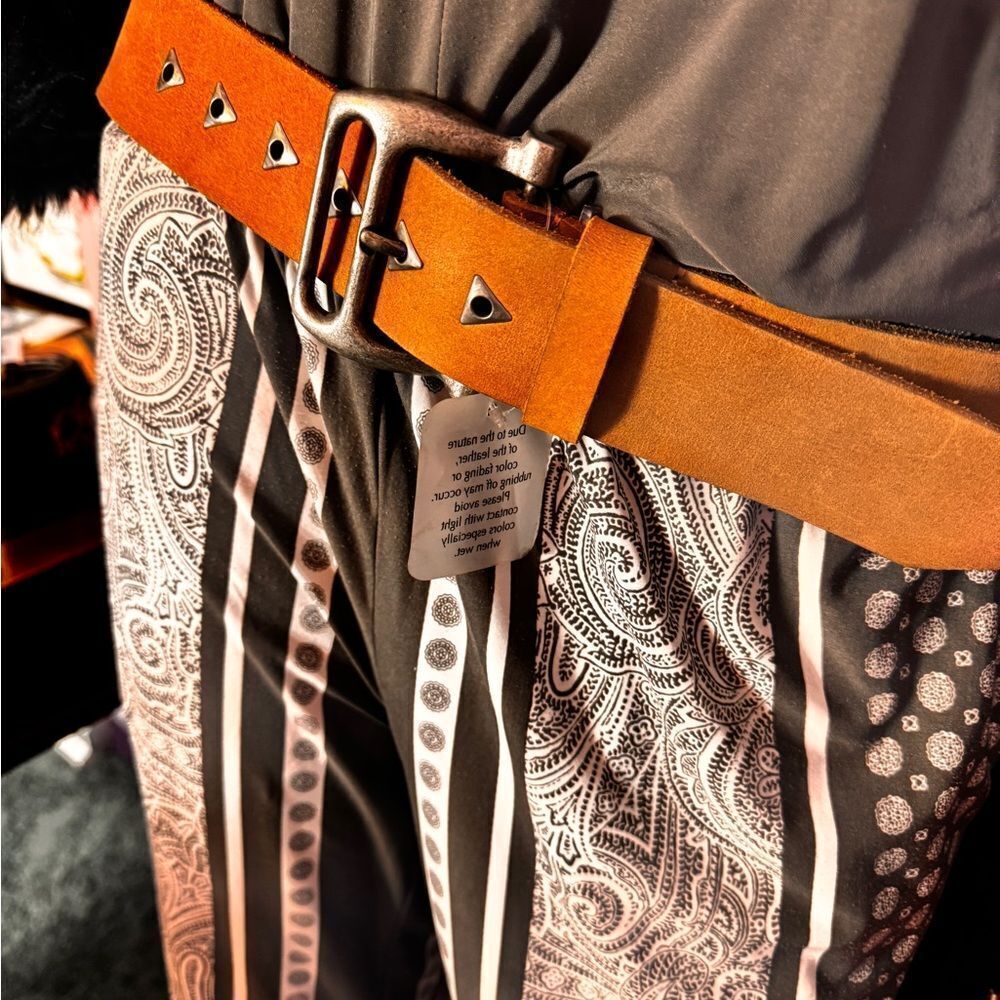 We The Free Tan Belt with Silver Accents